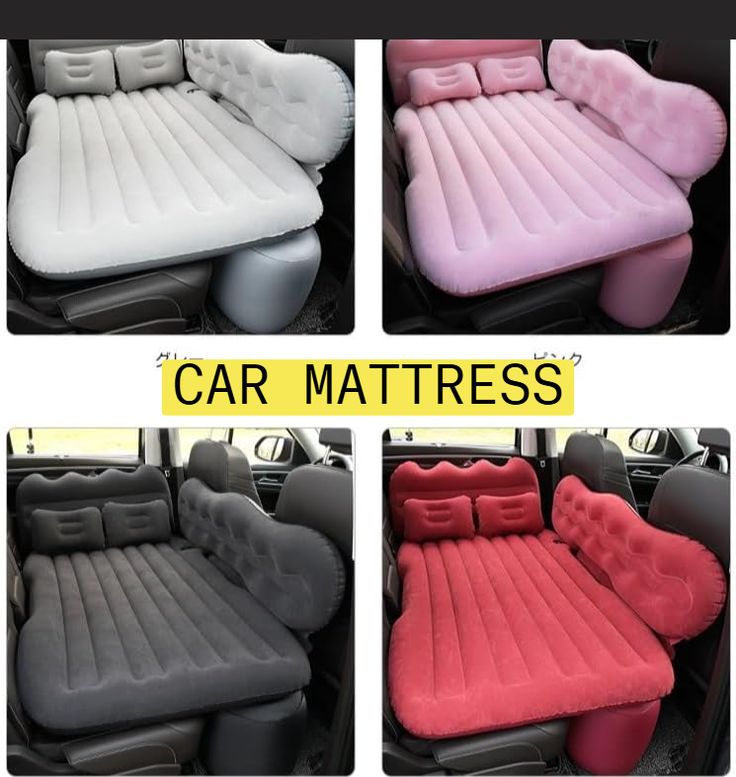 Inflatable Car Air Mattress with Air Pump: Portable Back Seat Camping Bed for Travel and Home Use